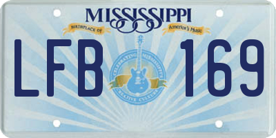 MS license plate LFB169
