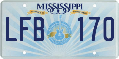 MS license plate LFB170
