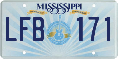 MS license plate LFB171
