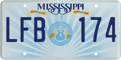 MS license plate LFB174