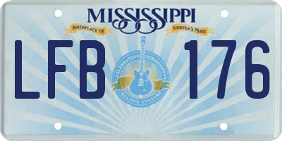 MS license plate LFB176