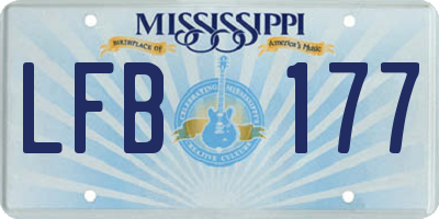 MS license plate LFB177