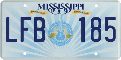 MS license plate LFB185
