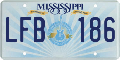 MS license plate LFB186