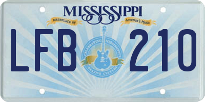 MS license plate LFB210
