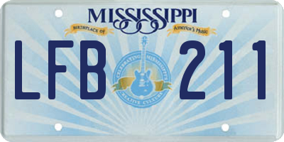 MS license plate LFB211