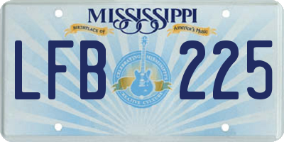 MS license plate LFB225