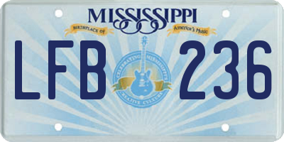 MS license plate LFB236