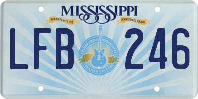 MS license plate LFB246