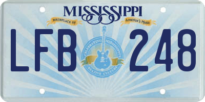MS license plate LFB248