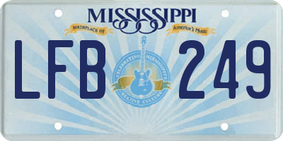 MS license plate LFB249