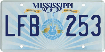 MS license plate LFB253