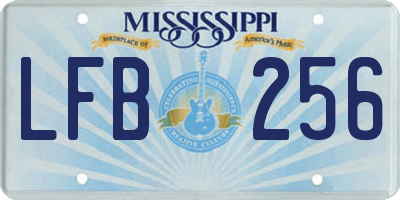MS license plate LFB256
