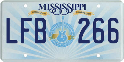 MS license plate LFB266