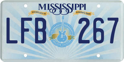 MS license plate LFB267