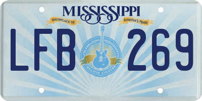 MS license plate LFB269