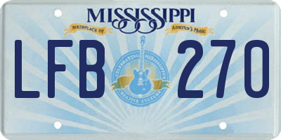 MS license plate LFB270