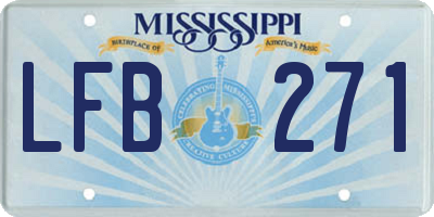 MS license plate LFB271