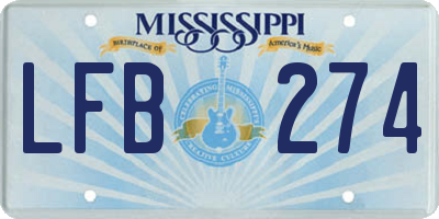 MS license plate LFB274