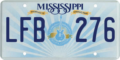 MS license plate LFB276