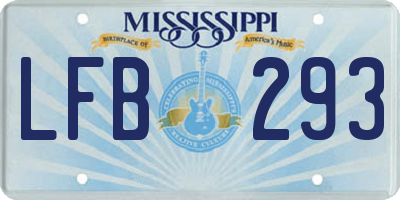 MS license plate LFB293