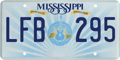 MS license plate LFB295