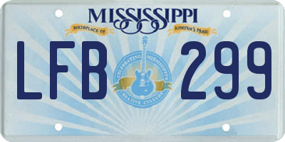 MS license plate LFB299