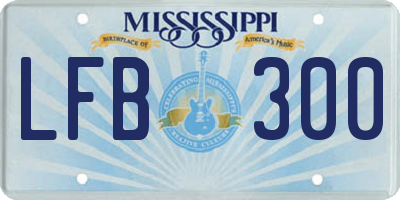 MS license plate LFB300