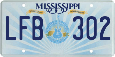 MS license plate LFB302