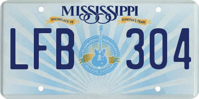 MS license plate LFB304