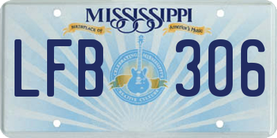 MS license plate LFB306
