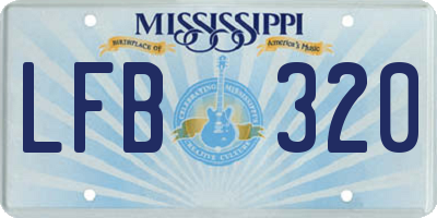 MS license plate LFB320