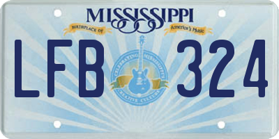 MS license plate LFB324