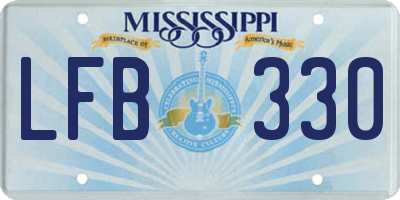 MS license plate LFB330