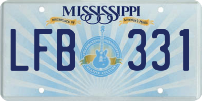 MS license plate LFB331