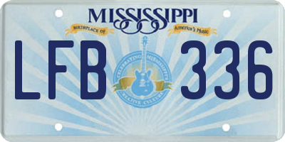 MS license plate LFB336