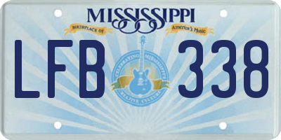 MS license plate LFB338
