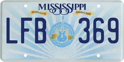 MS license plate LFB369