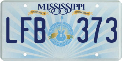MS license plate LFB373