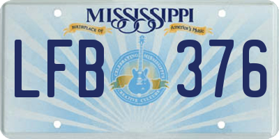 MS license plate LFB376