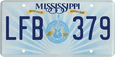 MS license plate LFB379