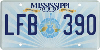 MS license plate LFB390