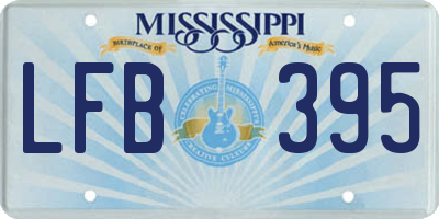 MS license plate LFB395