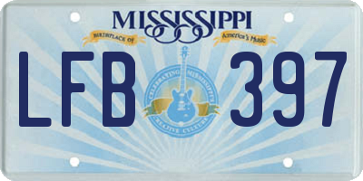 MS license plate LFB397