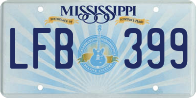 MS license plate LFB399