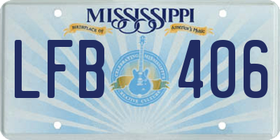 MS license plate LFB406