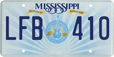 MS license plate LFB410