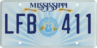MS license plate LFB411