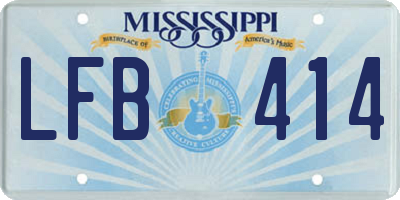 MS license plate LFB414