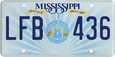 MS license plate LFB436